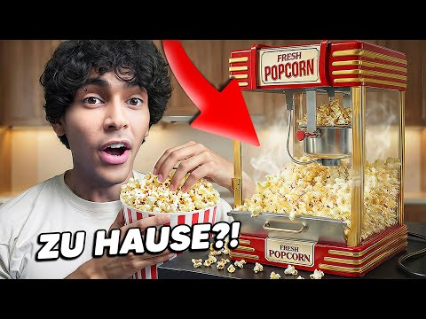 I'm testing a popcorn machine at home 😳😂 | Yow Mohi
