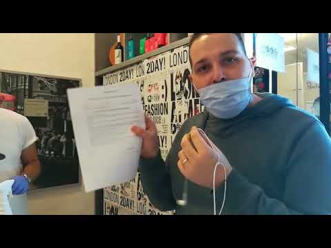 22-05-2020 Cerignola, il termoscanner dal parrucchiere