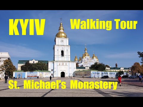 Excursão a pé em Kiev, Ucrânia - Mosteiro e Catedral de Cúpula Dourada de São Miguel
