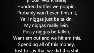 Wiz Khalifa - 100 bottles feat. Problem (Lyrics)