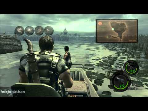 Resident Evil 5 Walkthrough - Part 6 - Chapter 3-1 - Marshlands - All Treasures & BSAA Emblems