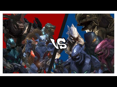 Halo 3 AI Battle - Brutes VS Elites (Halo 3 Mods)