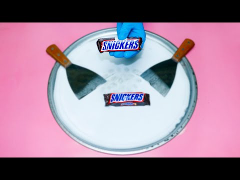Massive Snickers - Ice Cream Rolls | satisfying Food Transformation with Chocolate Bars - ASMR