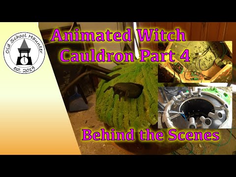 Animated Halloween Witch Cauldron - Behind the Scenes of Technique and Control [DIY EN]