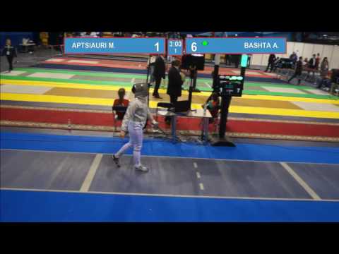 T32.  BASHTA Anna (RUS) - APTSIAURI Mariam (GEO). Sabre women.