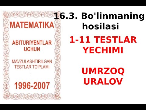 AXBOROTNOMA. BO'LINMANING HOSILASI.