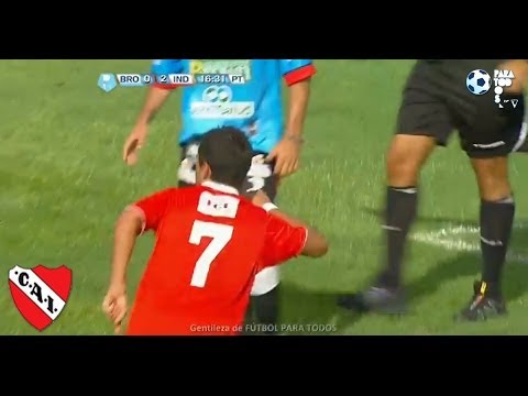 Gol de Pisano. Brown 0 - Independiente 2. Fecha 22. Primera B Nacional. Fútbol Para Todos