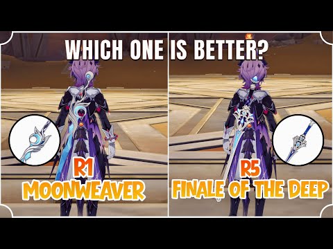 R1 Moonweaver vs R5 Finale of the Deep on C0 DURIN | Which one is better? | Genshin Impact