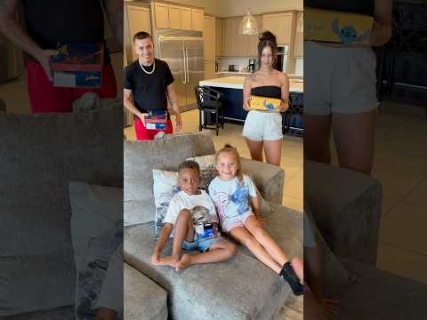 Dad surprises lani and Mj with new shoes #shorts