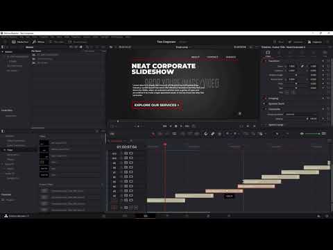 TUTORIAL | Neat Corporate Slideshow: DaVinci Resolve Template