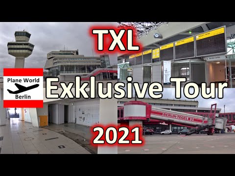 Flughafen Berlin-Tegel exklusiver Rundgang im Terminal im April 2021 // Tour at closed TXL airport