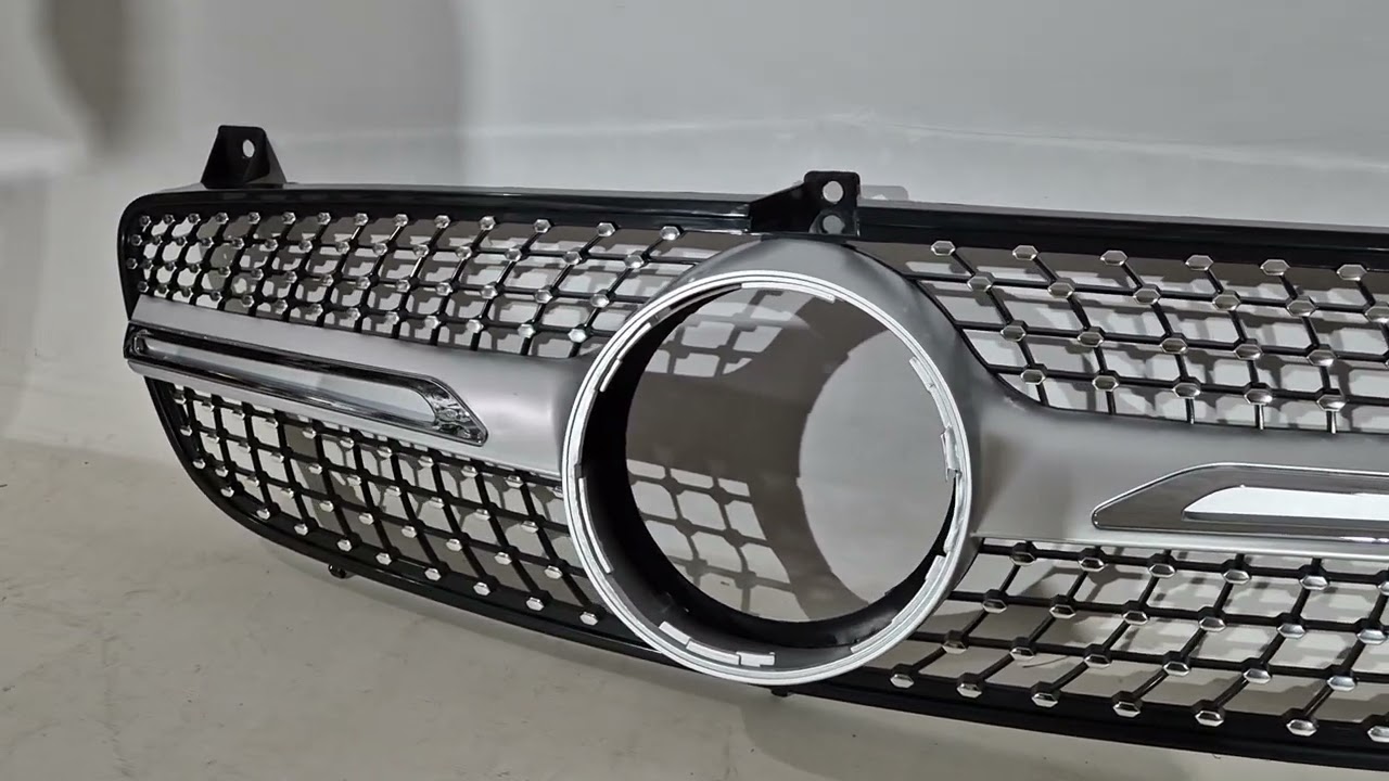 Mercedes Vito W639 2004-2014 гг. Передняя решетка Diamond Silver (2004-2010) Video 1