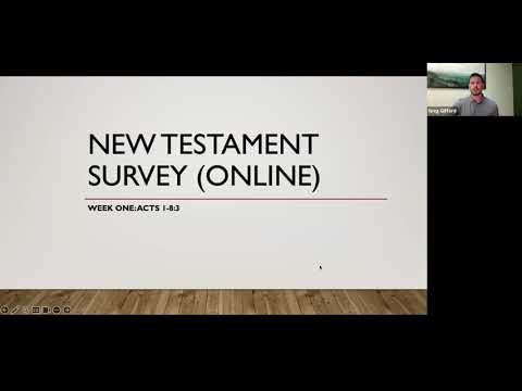 New Testament Survey II (Acts 1 - 8:3) Greg E. Gifford ⛪️ 📖