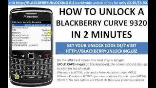 how to unlock a blackberry curve 9320 using a mep mep2 unlock code