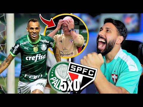 ATROPELO! REACT PALMEIRAS 5X0 SÃO PAULO- VERDÃO HUMILHA TRICOLOR