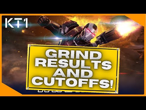 War Machine Grind Results And Cut-off's For 6 And 5 Star Spider Ham And Rework Selector!