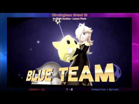 Bham Brawl 16 - Smash 4 Doubles - Losers Finals - KiMCHi & C2 vs Mahgnittoc & Spinach