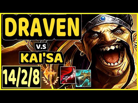 TYLER1 (DRAVEN) vs KAI'SA - 14/2/8 KDA BOTTOM ADC GAMEPLAY - NA