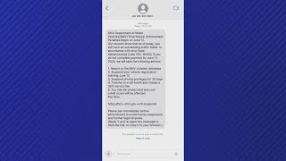 Did you get this text claiming to be from the Ohio BMV It's a scam