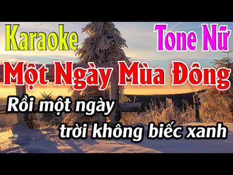 Một Ngày Mùa Đông Karaoke Tone Nữ Karaoke Lâm Organ - Beat Mới