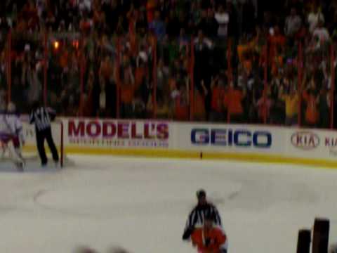 FLYERS VS. NY RANGERS SHOOTOUT @ WACHOVIA CENTER APRIL 11, 2010 GAME # 82 FOR THE PLAYOFFS