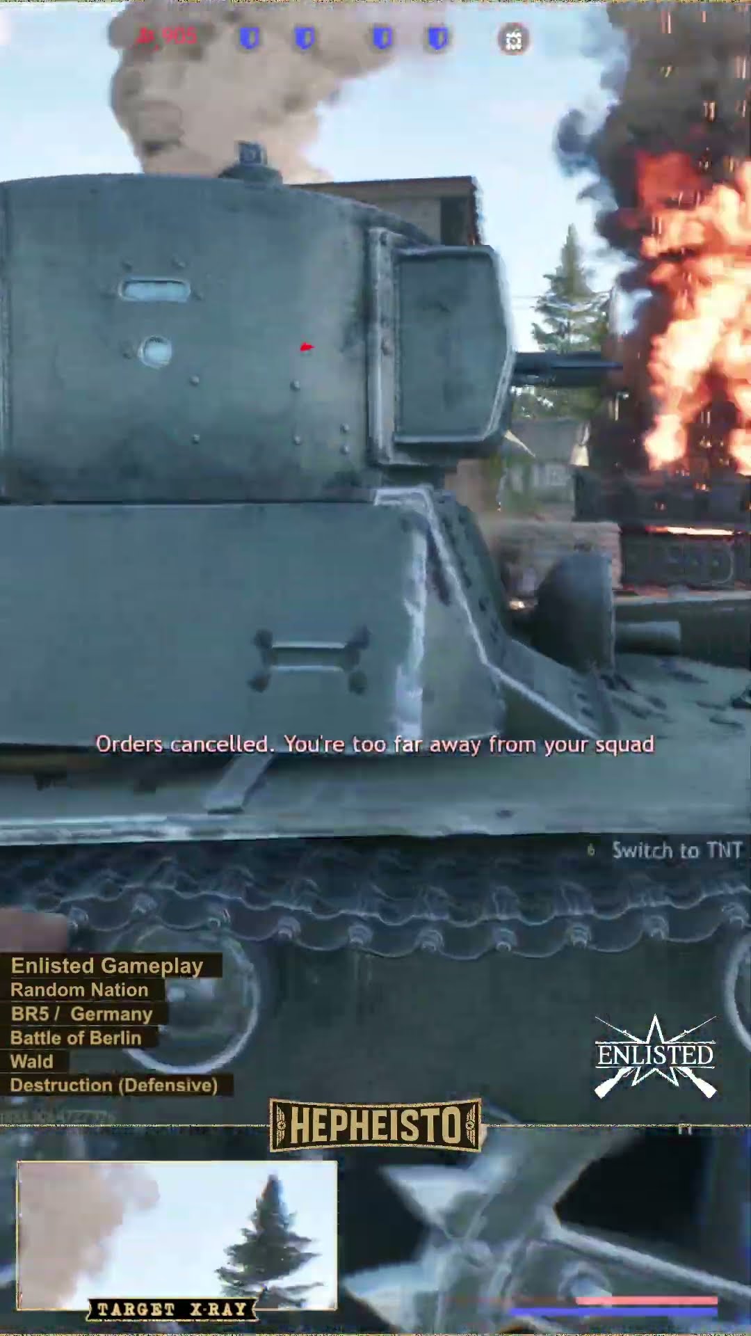 Assaulter eliminates Tank HT-130 with TNT Charge