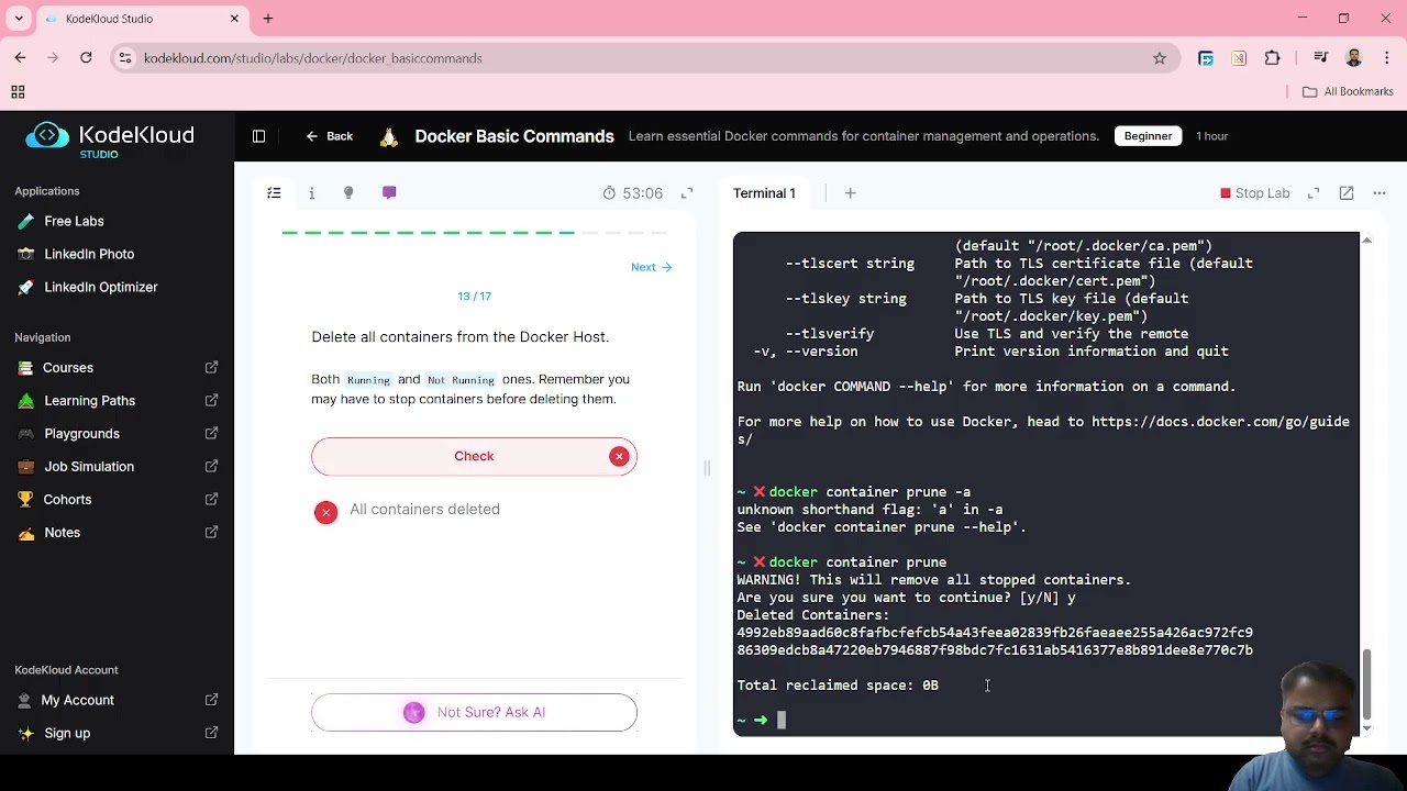 Docker Basic Commands - Lab 1