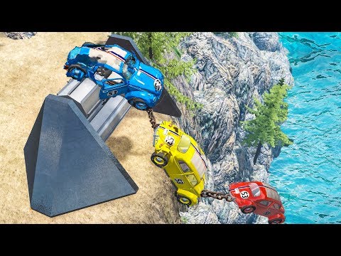 Beamng drive - Giant Winch Сrushes Сars #6