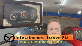 How-To Fix A Mazda 3, CX3 and MX-5 Infotainment Screen That Has Delamination, Cracking, Discoloring