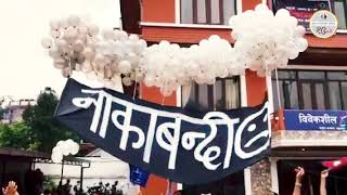 Bibeksheel Sajha flies balloons against blockade, protests in Dhangadi