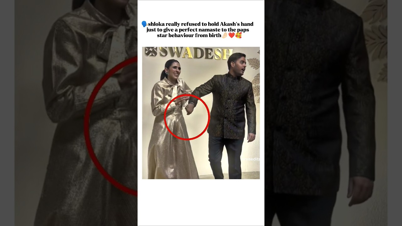 shloka choose namaste🥰#akashambani #shloka