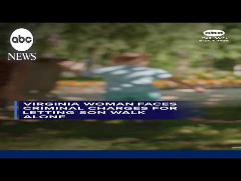 Virginia woman faces criminal charges for letting son walk alone