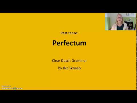 Dutch Past Tense - Perfectum (Regular)