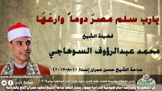 الشيخ  محمد عبدالرؤوف السوهاجي (يارب سلم مصرَ دوماً وارعَهَا) ساحة الشيخ حسن عمران إسنا( 11-8-2013)