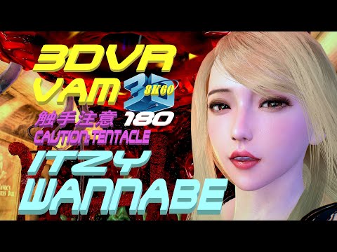 3DVR180 VaM ITZY - WANNABE, Sexy Dance,Caution - Tentacle on the subway train, MMD, 触手注意セクシーダンス 8K60