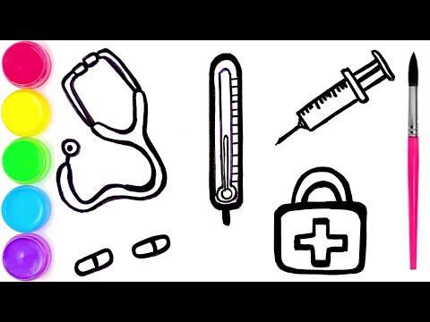 How to Draw Medical kit | Drawing & Coloring Pages for Kids | Learn to draw | Step by Step