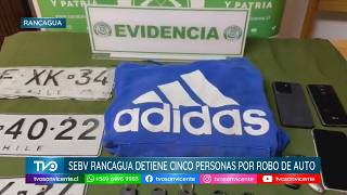 SEBV Rancagua detiene 5 personas por receptación de vehículo robado tras diligencias investigativas