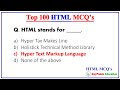 Top 100 HTML MCQs | For Exams and Interview