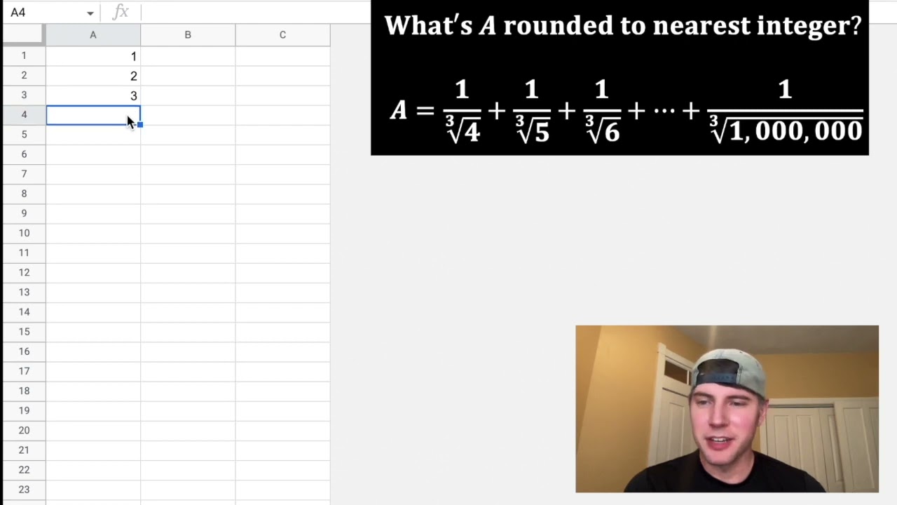 Google Sheets to solve a Math Problem