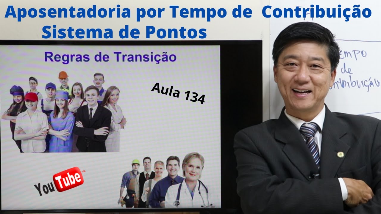 Aposentadoria por Tempo de Contribuição - Sistema de Pontos - Regras de Transição - Aula 134