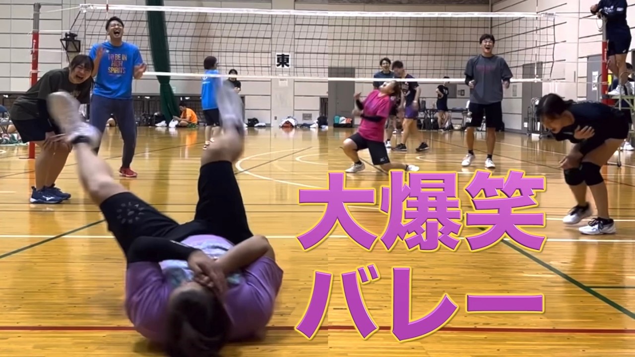 顔と股間でバレーする変態男と最強女子達！