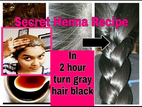 In 2 Hour Turn Gray/White Hair Brown-Black/ 100% Natural/Secret Henna Recipe