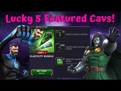 Lucky 5 Featured Cavalier Crystals! For Reed&Doom! - Marvel Contest of Champions