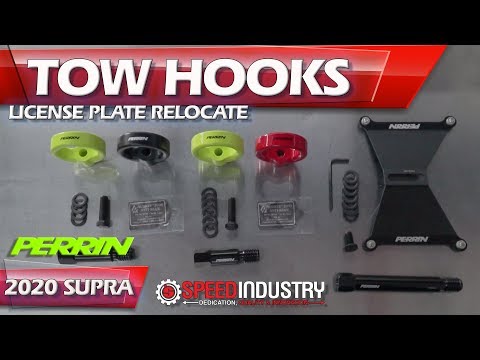 New Perrin Tow Hooks & License Plate relocation for the A90 Supra