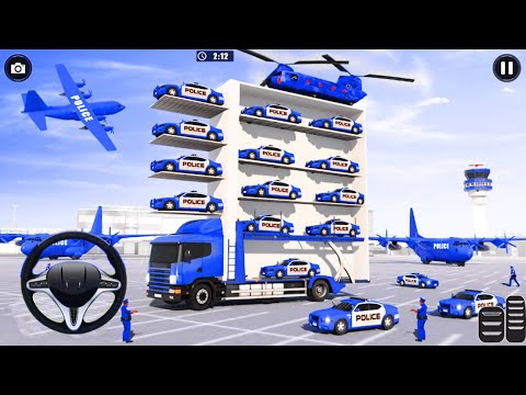 Grand Police Car Transport - Police Muscle Car Cargo Plane - Android Gameplay