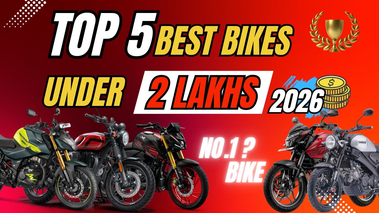 Top 5 Best Bikes Under ₹2 Lakhs in India - 2026 🔥💰| Mileage, Power & Price– Biker24⚡