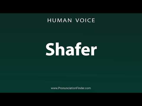 How To Pronounce Shafer