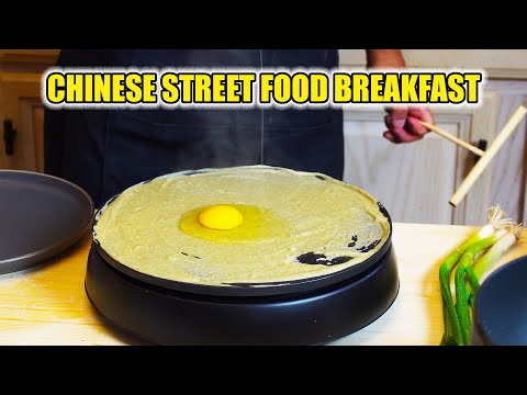 'CHINESE BREAKFAST BURRITO' Jian Bing Recipe | MOST POPULAR Chinese Street Food Made at home! 煎饼果子做法