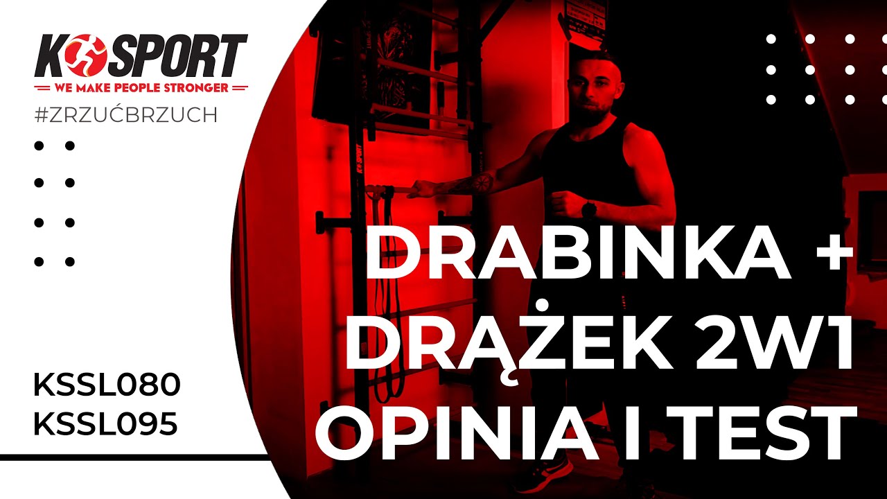 Drabinka gimnastyczna + drążek 2w1