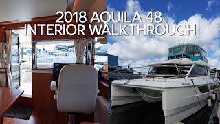 Walkthrough of 2018 Aquila 48 "Roamer" | Part 2 Interior | Power Catamaran For Sale | Staley Weidman